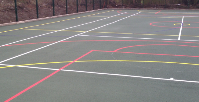Installing Netball Courts in Broughton